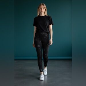 SPANX High Waist Butterfly Pattern Leggings. Size XS